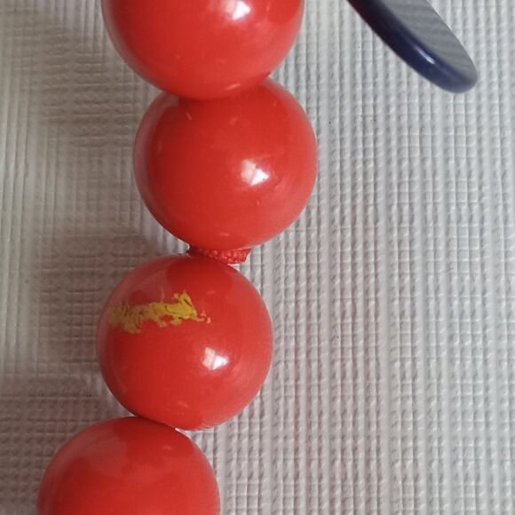 Assortment of 6 Multicolored Acrylic Plastic Beads Elastic Lightweight Bracelets - Picture 8 of 13